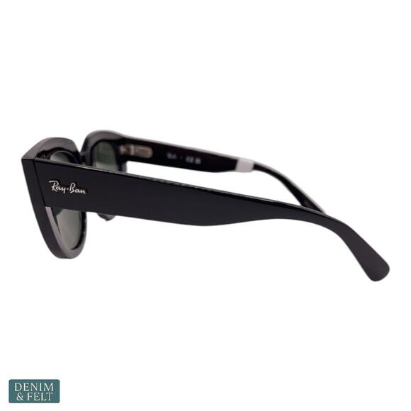 NEW Ray-Ban Doreen Square Sunglasses Polished Black G-15 Green Lenses RB2286 main image 14